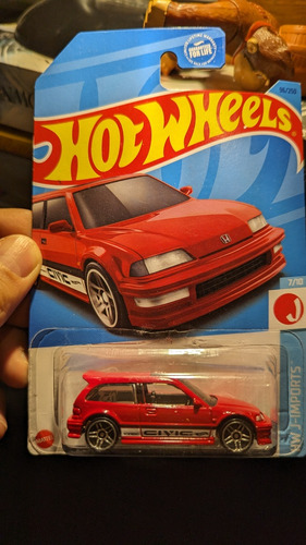Hot Wheels 1990 Honda Civic Ef (rojo) 2014 Hw City (mlc13