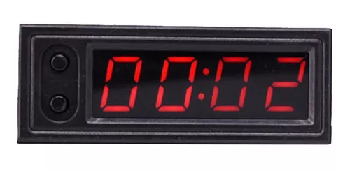 Reloj De Coche Temperatura Voltaje Monitor Panel Rojo