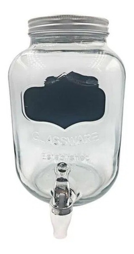 Dispensador De Liquidos En Vidrio 4 Litros Con Infusor 