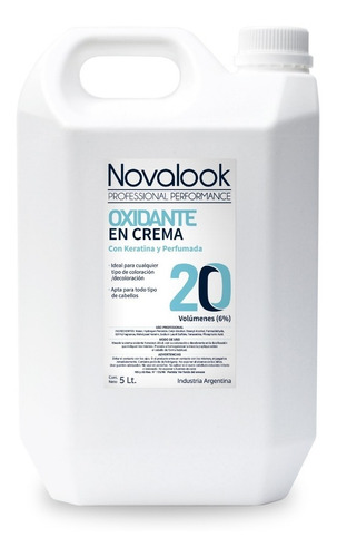Oxidante En Crema Con Keratina Novalook 20 Vol X 5 Lts