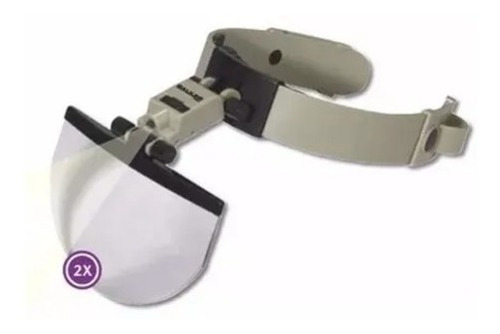 Imagen 2 de 4 de Lupa Binocular Galileo Manos Libres Luz Led Aumento Max 5.5x