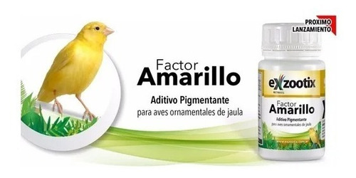 Imagen 4 de 5 de Pigmentante Canarios Aves Jaula Factor Amarillo 80g Exzootix