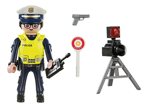 Imagen 2 de 5 de Playmobil Special Plus - Policia Con Radar - 70305