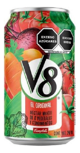 Jugo V8 Campbell's Tomate 12/340ml.