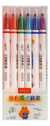 Canetinha Marca Texto Kit Com 6 Canetinhas Coloridas