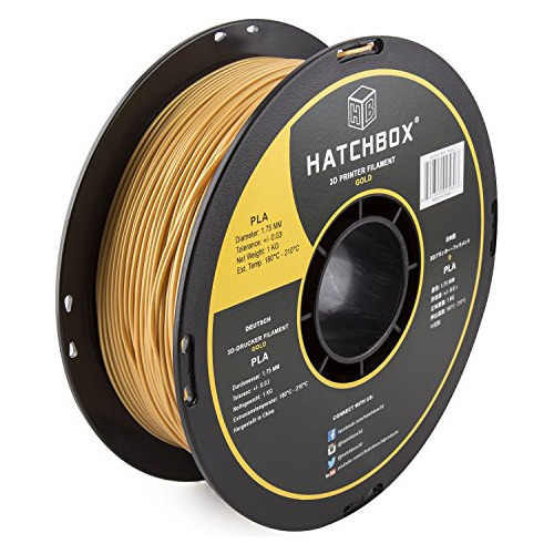 Filamento Hatchbox Para Imprecion 3d 1.75mm 1kg - Gold 