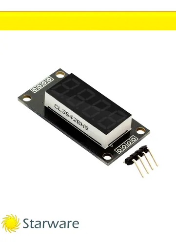 Modulo Led Display Diy Tm1637 4 Dig 7 Segmentos Led 0.36p Az