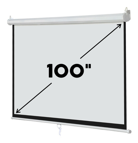 Pantalla Retractil 100 Formato 4:3 Proyector Fsms100 Cuo