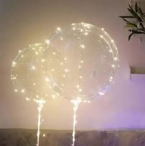 Tira de luces led BLANCA de 3m para efecto destello en globos transparentes.