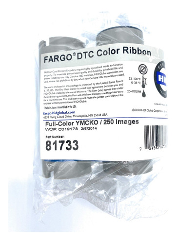 Cinta Fargo 081733 Rbn P/r Ymcko Rend 250 Image Mag Printer