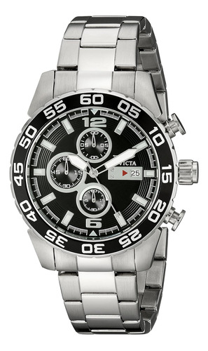 Men's 1012 Ii Collection Stainless Steel Black Dial Watch