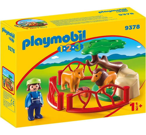 Recinto De Leones Playmobil 1 2 3 Para Niños Febo