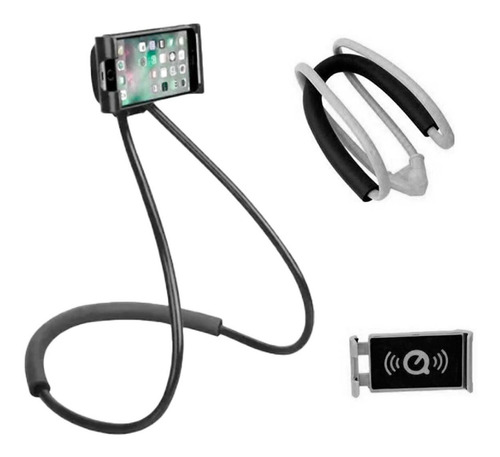 Soporte De Cuello Flexible Para Celular O Tablets Multiuso Gris