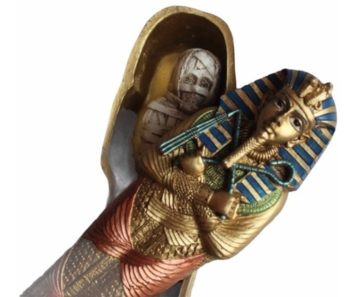 Sarcófago Anubis O Tutankhamon Con Momia En El Interior