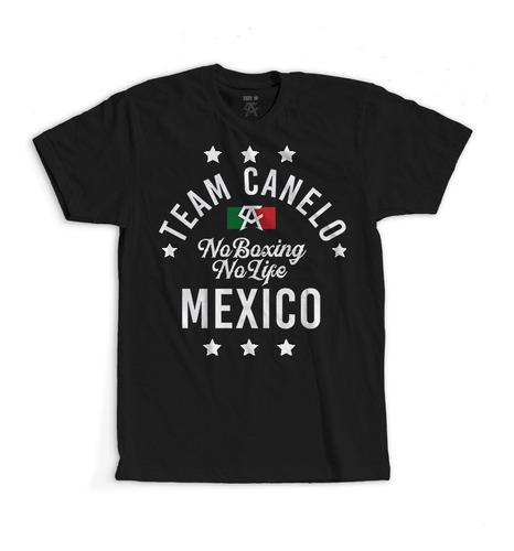 Remera Boxeo Team Canelo Alvarez Mexico Logo  100% Algodón