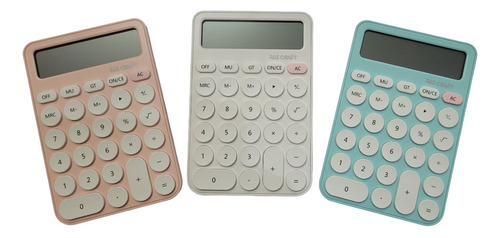 Calculadora De Escritorio Ibi Craft Big Display Pastel