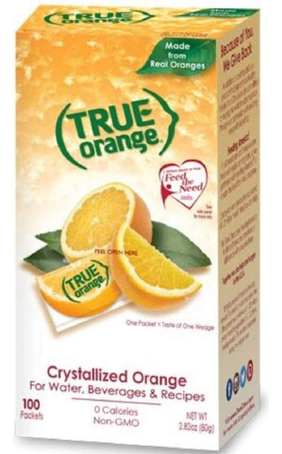 True Citrus True Orange Naranja Cristalizada 100 Sobres