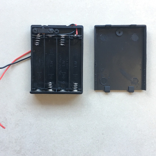 6 Unidades Suportes 4 Slots Bateria Aaa + Voltímetro Ref.070