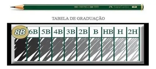 Kit 10 Lápis Grafite Técnico 2h/h/hb/b/2b/3b/4b/5b/6b E 8b | Frete