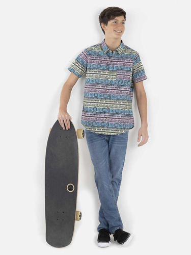 Camisa Hawaiian Island Juvenil Multicolor Maui And Sons