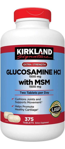 Glucosamina + Msm Kirkland 375tab Glucosamine Articulaciones