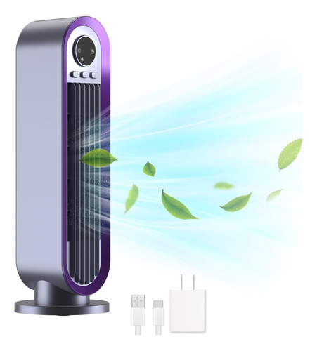 Letme Desk Tower Fan With Timer And 3 Speeds, 13 Bladeless .