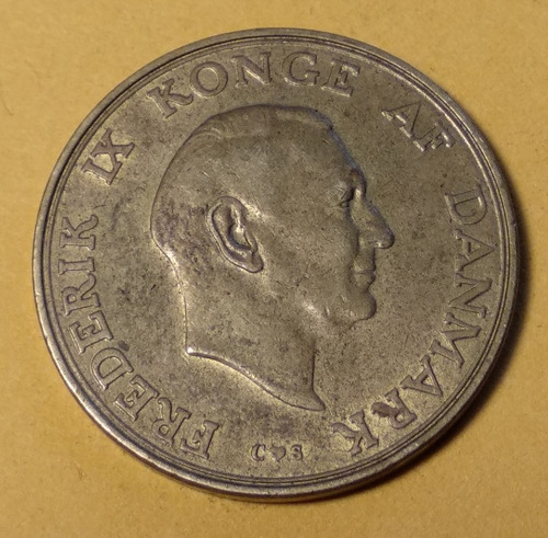 Dinamarca Moneda 1 Corona 1957. Usada !!! (Usado)
