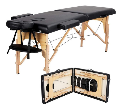 Cama De Masaje Tatuajes Portatil Profesional Madera