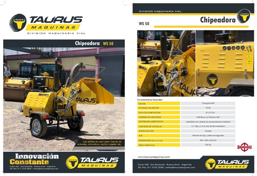 Chipeadora De Ramas - Chipera 3 Cuchillas Ws50- Taurus Vial