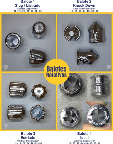 Balote Rotativo P/cartucho 60 Uni Modelo/calibre A Escolher | Frete grátis