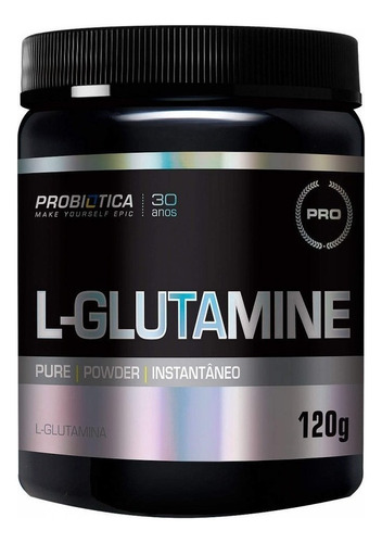 L - Glutamina Pura 120 Gr Probiotica Sabor Sem sabor