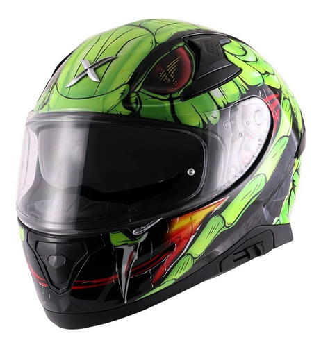 Casco Moto Axor Apex Venomous Sunvisor Incluye Pinlock Dot