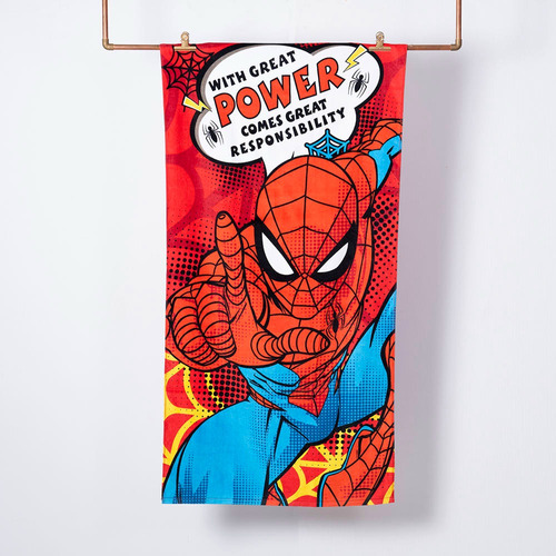 Toalla Playa Piscina Algodon 70x140 Spiderman Power/jp Ideas