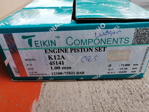 Pistones Wagon R Std / 0,20 / 0,30 / 0,40 Teikin / Toto 