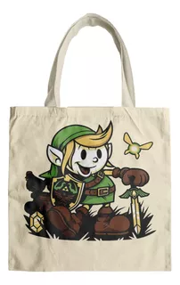 Bolsa Morral Tela Tote Bag Zelda Link Videojuego Animado