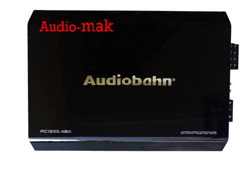 Amplificador Audiobahn 4 Canales Ac1200.4bk Negro 2400w Max