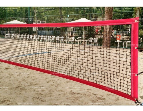Imagem 1 de 1 de Rede De Beach Tennis Master Rede Oficial - Vermelha