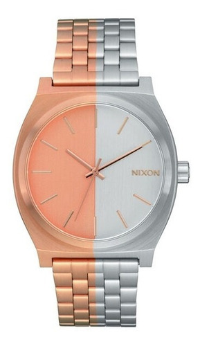 Imagen 1 de 3 de Reloj Análogo Nixon Time Teller Rose Gold/silver