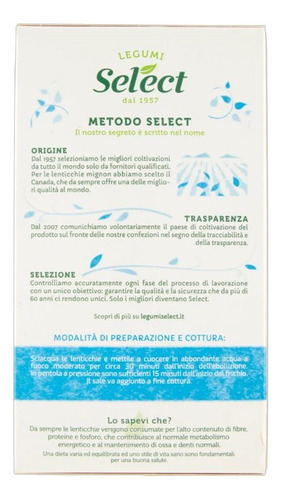 Lentejas Select Tipo Mignon O Bebes Cultivadas En Canada