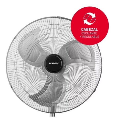 Ventilador De Pie Peabody Pe-vp250 Palas De Metal 20 130w Cantidad de aspas 3 Color de la estructura Plata Color de las aspas Plata Diámetro 20