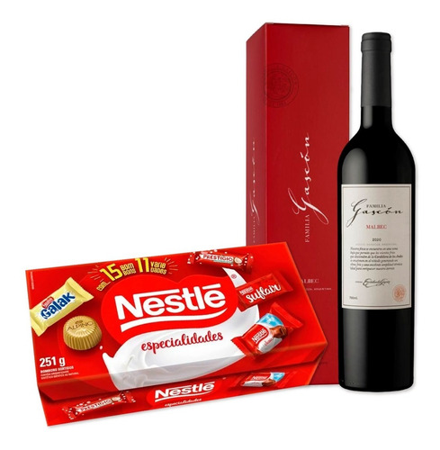 Dia Del Padre Vino Gascon Malbec+bombones Nestle - Lollipop