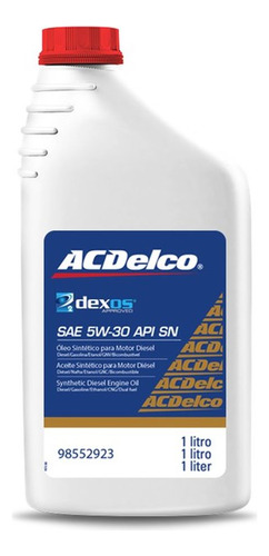 Óleo Motor Diesel Sae 5w30 Api Sn Dexos2 Acdelco 98552923