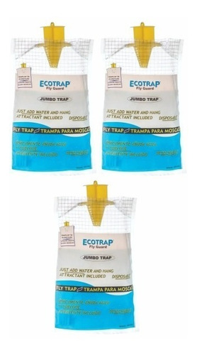 3 Trampas Para Moscas Ecotrap Jumbo 