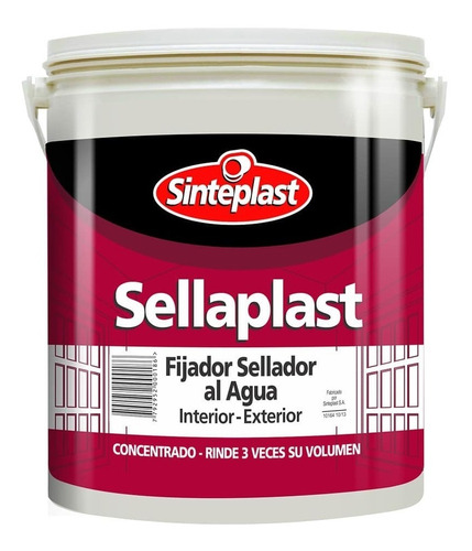 Sellaplast Sinteplast Fijador Sellador Al Agua 10 Litros Color Incoloro