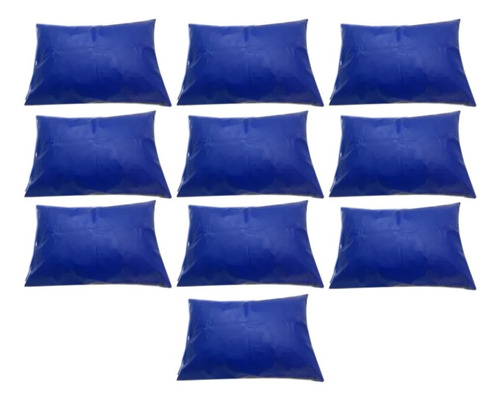 Kit 10 Capas Travesseiro 50 X 70 Hospitalar Impermeável Cor Azul Cor secundária Azul Liso