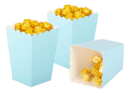 Cajas De Palomitas De Maíz Azul Claro Aimtohome, Mini Caja D