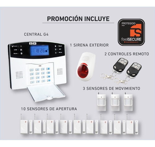 Alarma Gsm Inalambrica Seguridad Casa Oficina Con Sirena Ext