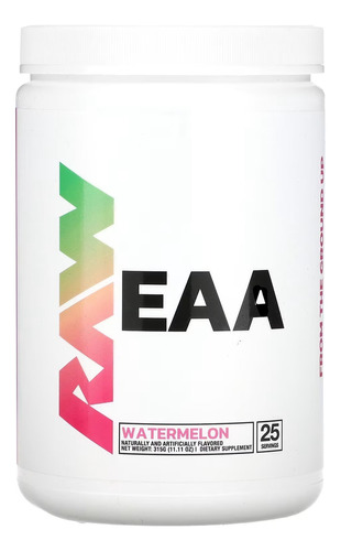 Raw Nutrition Eaa Aminoácidos Esenciales 25 Srv Mf Sabor Sandía