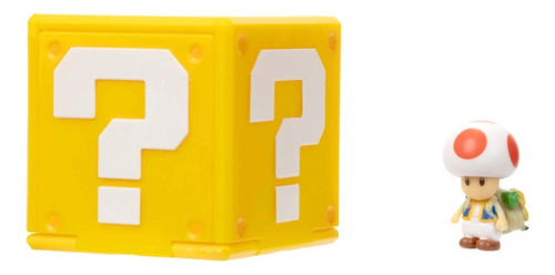 Super Mario Bros Pelicula Figura Toad Con Block De Pregunta
