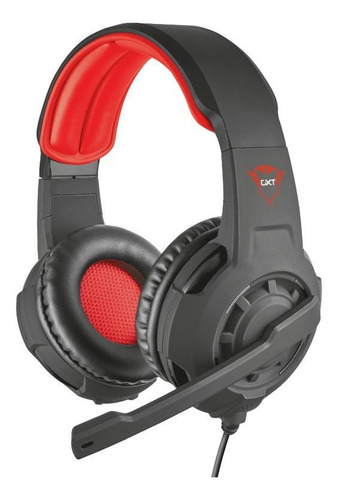 Imagen 1 de 4 de Audífonos gamer Trust Radius black y red